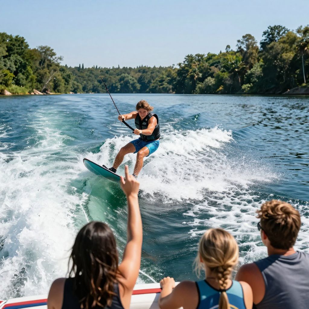 Wakeboarding on Canyon Lake