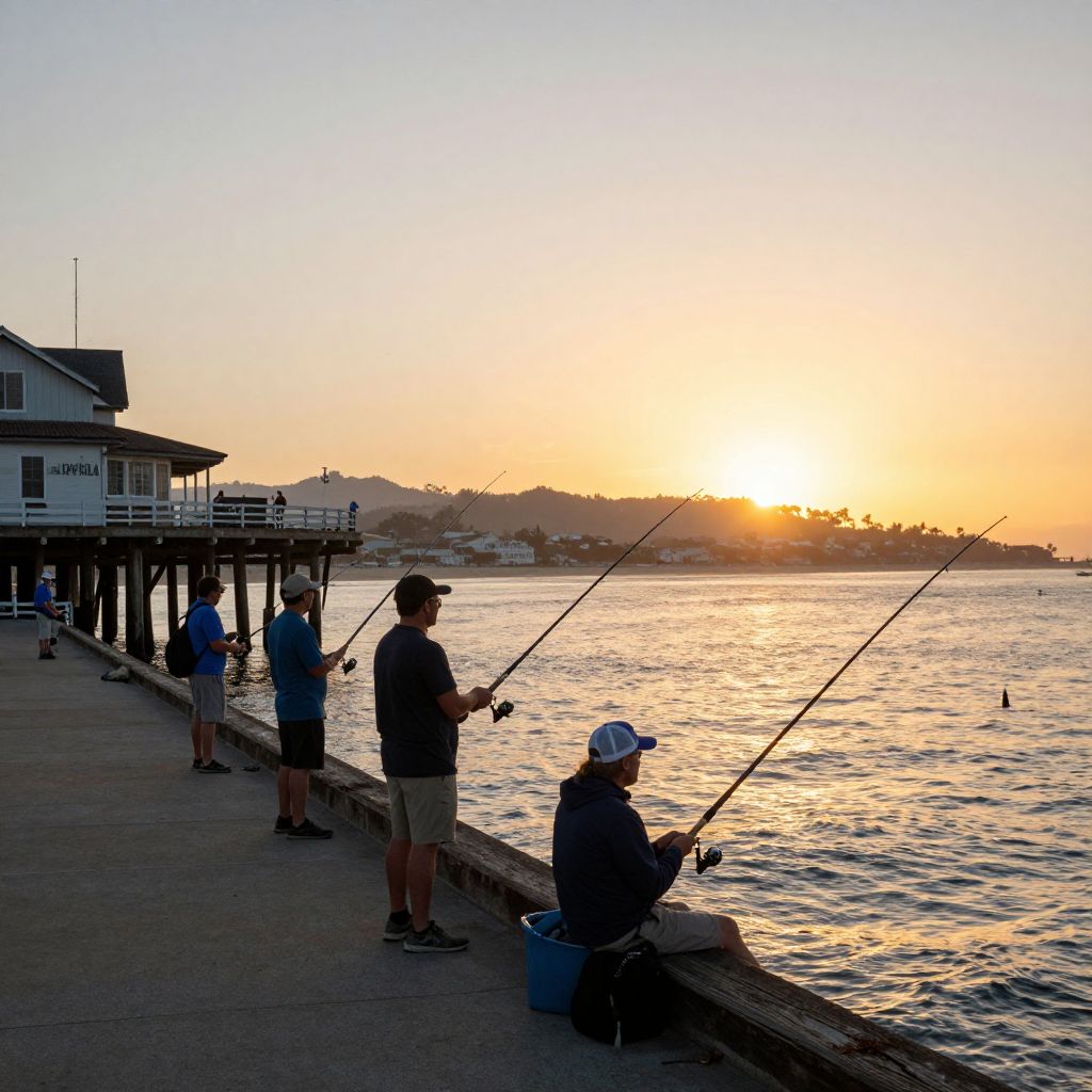 Fishing off Capitola Wharf