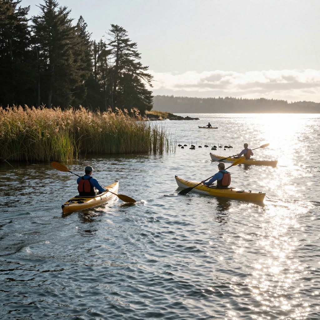 Kayaking on Humboldt Bay