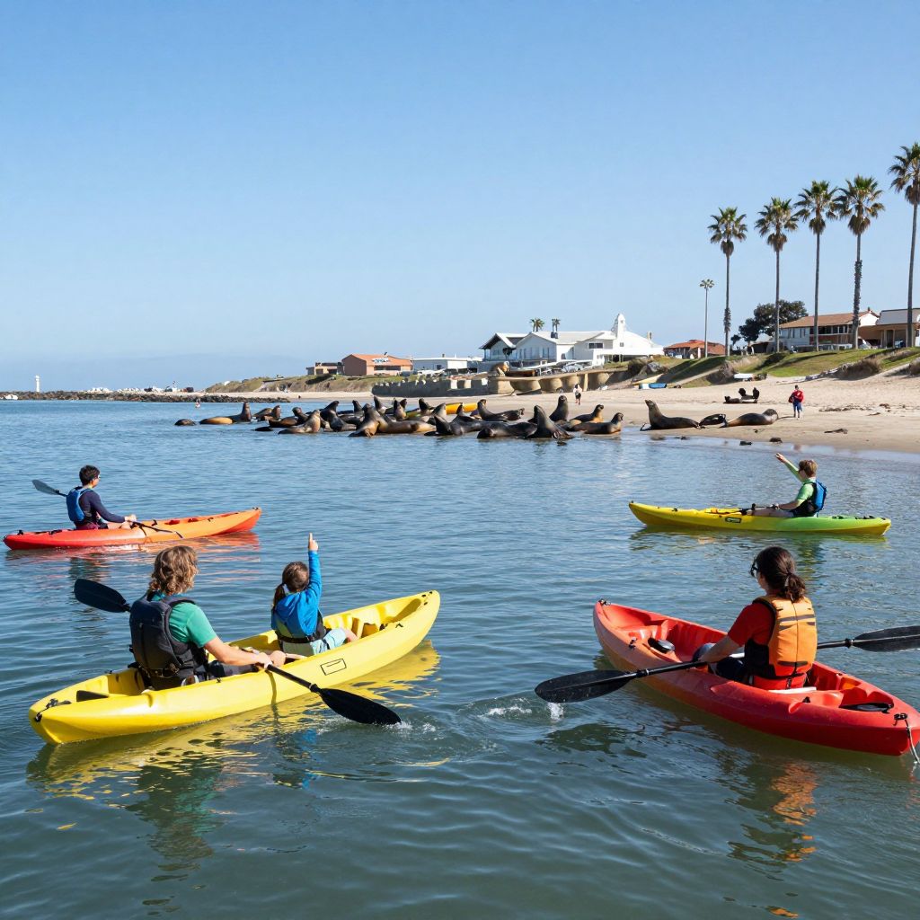 Kayaking in Santa Barbara Harbor