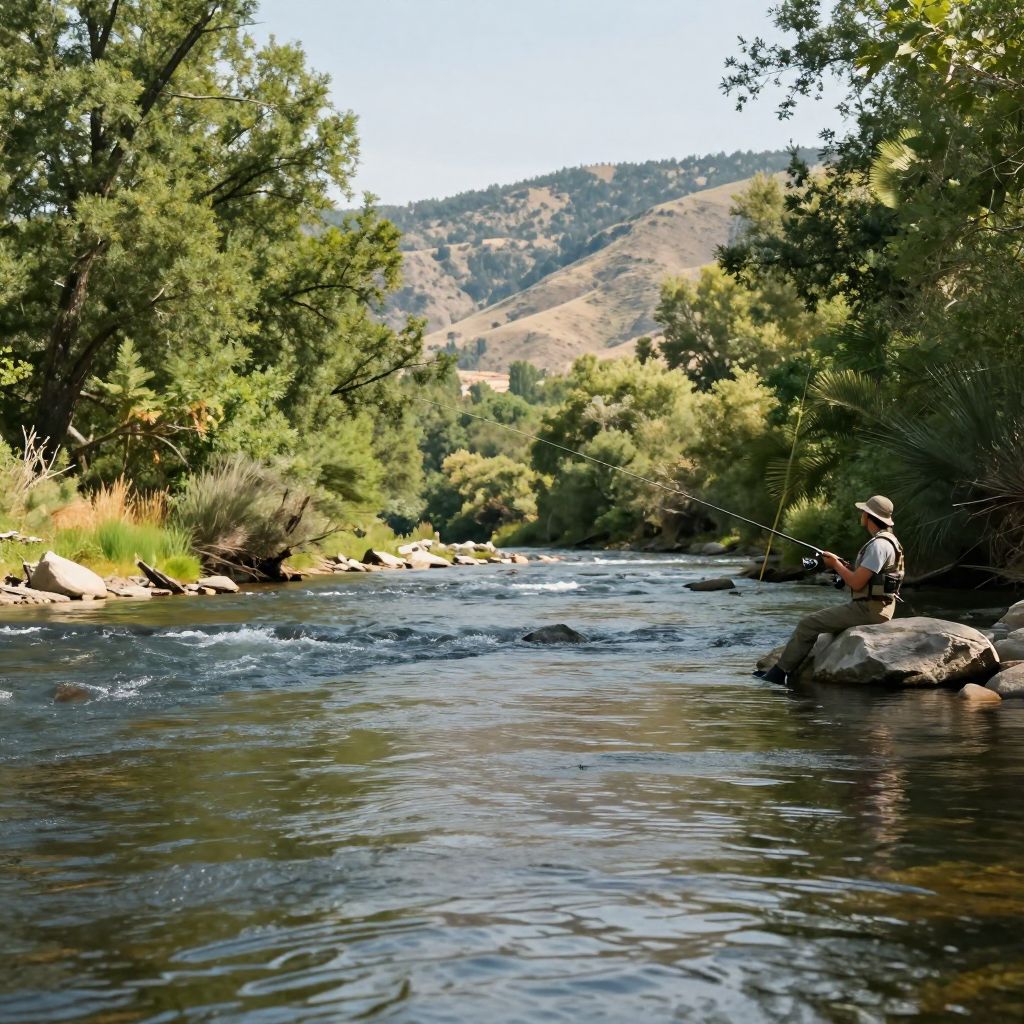 Fishing at Kaweah River