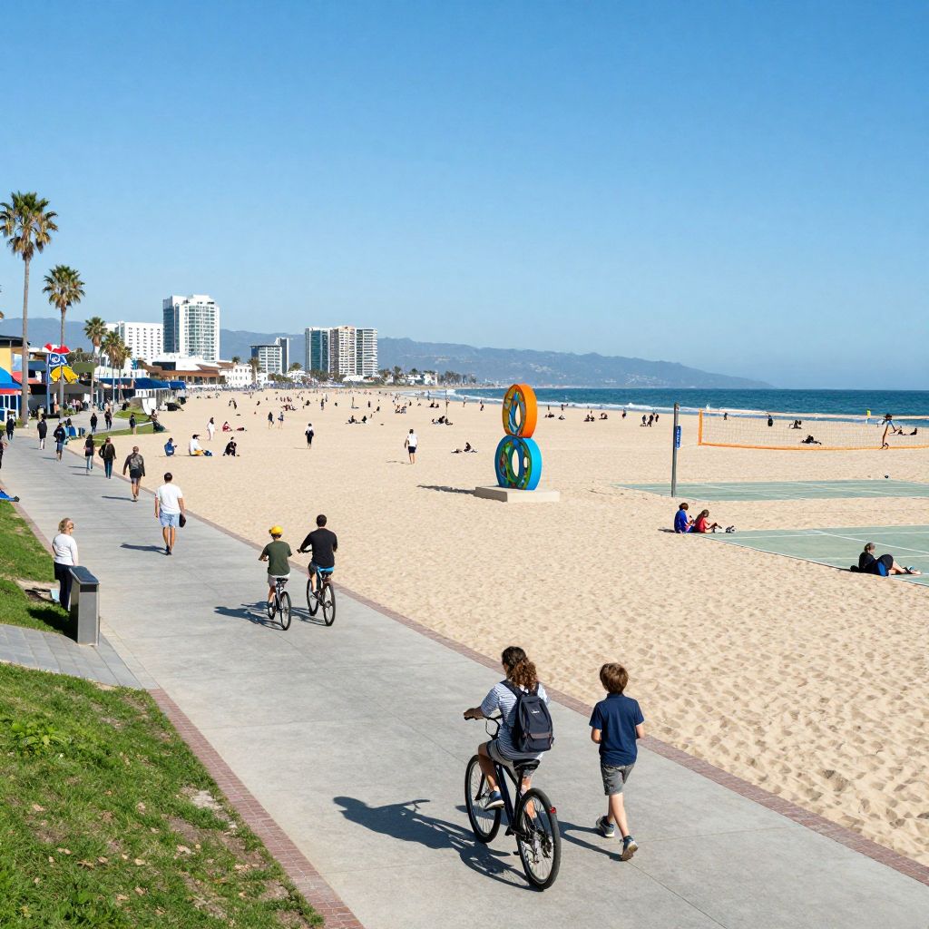 Santa Monica Beach and Promenade